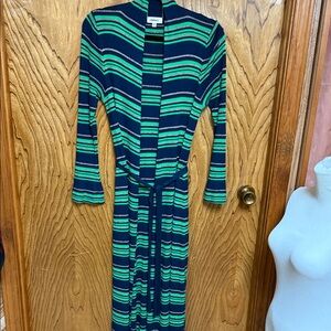 L’AGENCE Vibrant Striped Long Sleeve Cardigan. Size Medium.